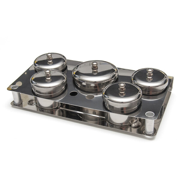 Bộ bát đĩa Dappen inox 5 món