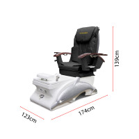 Spa pedicure chair Dolphin Gold Red/White