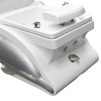 Spa pedicure chair Dolphin Silver Red