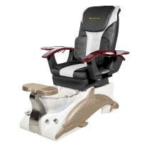 Spa pedicure chair Dolphin Crystal Gold Black/White