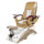 Spa pedicure chair Dolphin Crystal Gold Cappuccino/White