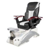 Spa pedicure chair Dolphin Crystal Silver Black/White