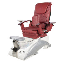 Spa pedicure chair Dolphin Crystal Silver Red