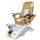 Spa pedicure chair Dolphin Crystal Silver Cappuccino/White