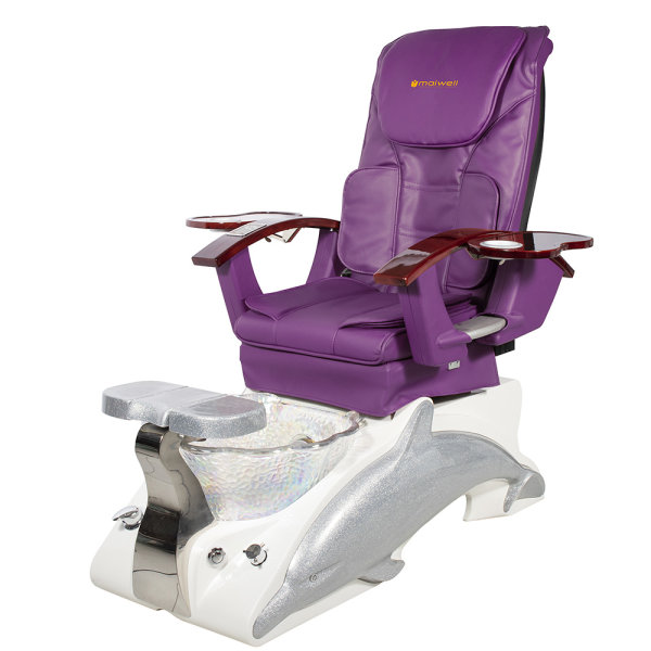 Spa pedicure chair Dolphin Crystal Silver Purple