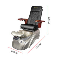Spa pedicure chair Space Silver/Red