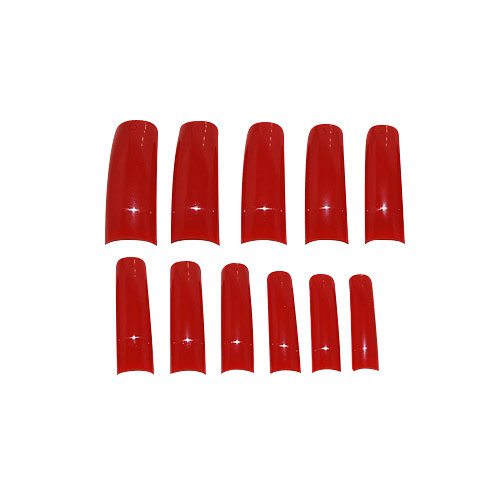 maiwell Nail tips colored Size 0 - 10 Red 550pcs