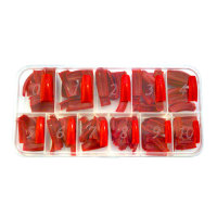 maiwell nail tips color size 0 - 10 Red 110 pieces / Box