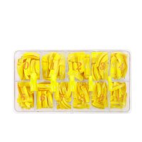 maiwell nail tips color size 0 - 10 yellow 110 pieces / Box