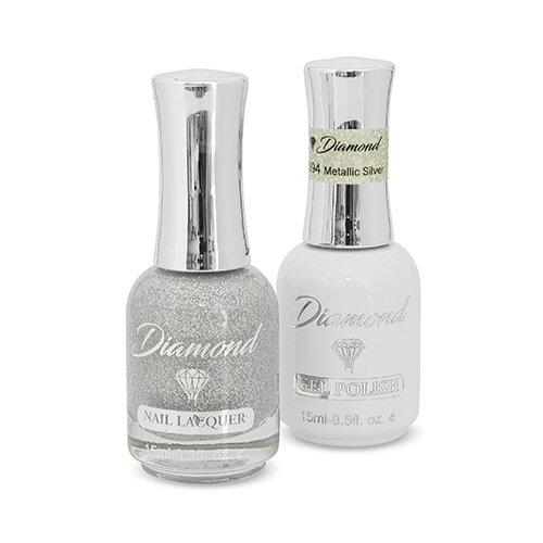 Diamond Double Gel + Nail Polish No.94 Metallic Silver