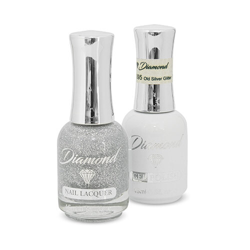 Diamond Double Gel + Nagellack No.95 Old Silver Glitter