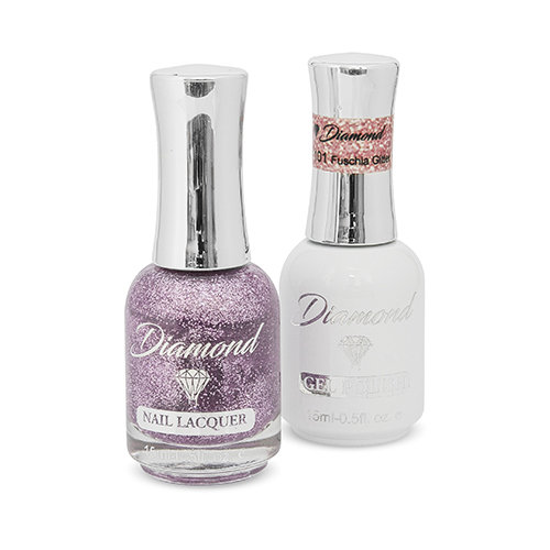 Diamond Double Gel + Nail Polish No.101 Fuchsia Glitter, 11,90 €
