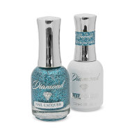 Diamond Double Gel + Nail Polish No.109 Aqua Glitter