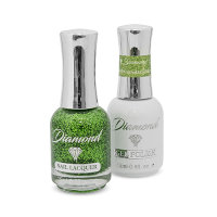Diamond Double Gel + Nagellack No.114 Emerald Glitter