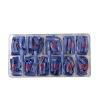 maiwell nail tips color size 0 - 10 Blue 110 pieces / Box