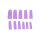maiwell Nail tips colored Size 0 - 10 Lilac 550pcs