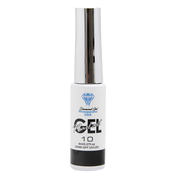 Diamond Nail Art Gel Black 8ml
