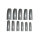 maiwell Nageltips farbig Größe 0 - 10 Silber 550 Stk.