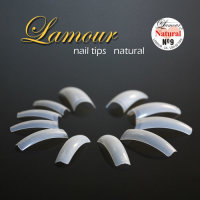 Lamour Natural Nail Tips Size 10 in a Bag of 50