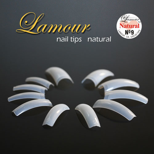 Lamour Natural Nail Tips Size 5 in a Bag of 50