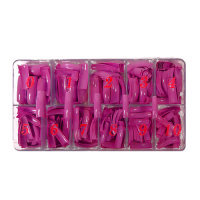 maiwell nail tips color size 0 - 10 red-violet 110 pieces...