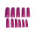 maiwell Nail tips colored Size 0 - 10 Red-Violet 550pcs