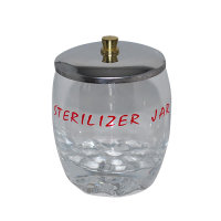 Disinfectant glass sterilizer with metal cover 200ml
