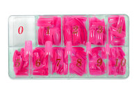 maiwell Nail tips colored Size 0 - 10 Pink 550pcs