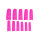 maiwell Nageltips farbig Größe 0 - 10 Pink 550Stk.