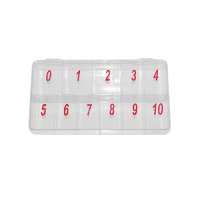 Nail tip box for Sizes 0 - 10 transparent