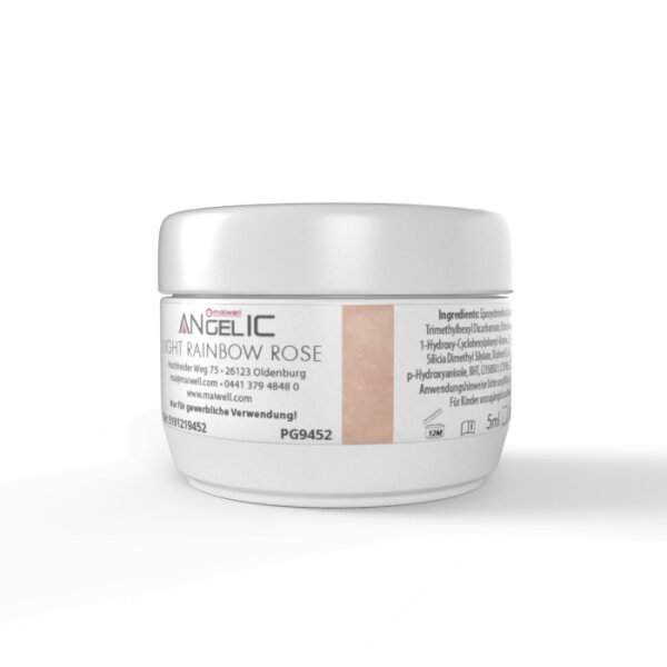 maiwell anGELic Premium Glitzer Nagelgel - Zartrosa (Light Rainbow Rose)
