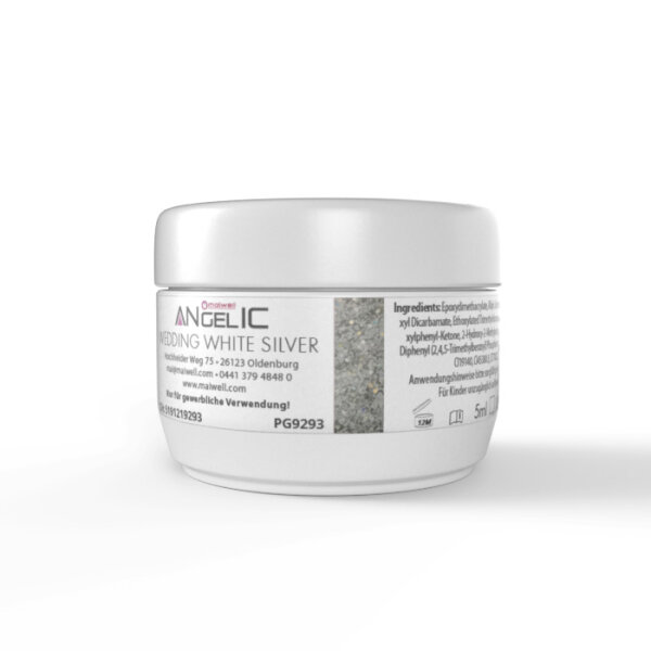 Maiwell Premium Glitter Gel anGELic - Wedding White Silver