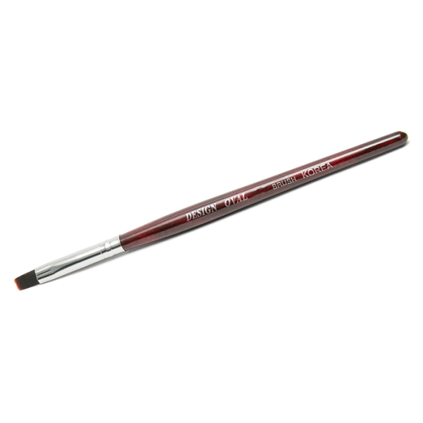 Gel Brush Design Oval Korea Red Size 8