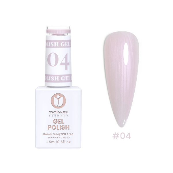 maiwell Gel Nail Polish #04 Sheer French Pink – Semi-Transparent Base (HEMA & TPO free, 15ml)