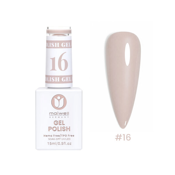 Sơn Gel maiwell #16 Rosewood – Hồng gỗ trầm / Rosewood (không HEMA & TPO, 15ml)