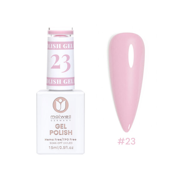 maiwell UV-Gellack #23 Bubblegum Pink – Kaugummipink (HEMA- & TPO-frei, 15ml)