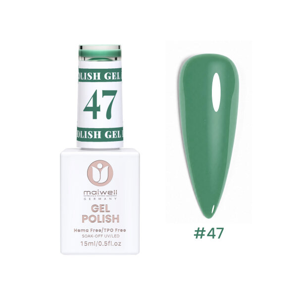 Sơn Gel maiwell #47 Emerald Green – Xanh ngọc bảo / Smaragd (không HEMA & TPO, 15ml)