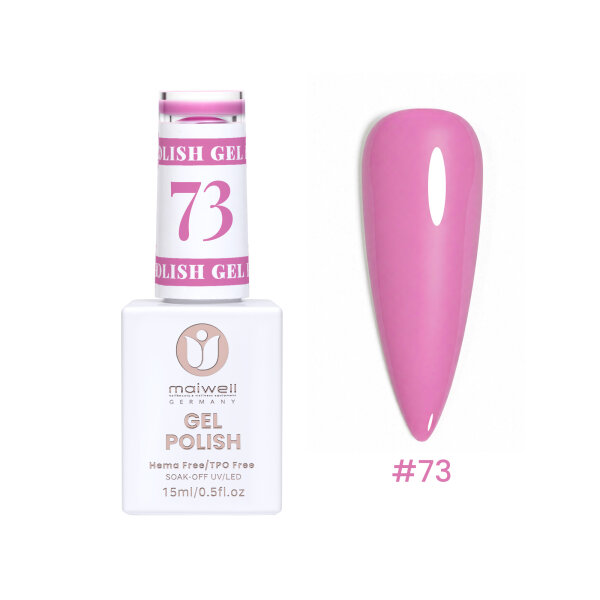 maiwell UV-Gellack #73 Bright Cherry – Kirschpink / Pink-Rot (HEMA- & TPO-frei, 15ml)