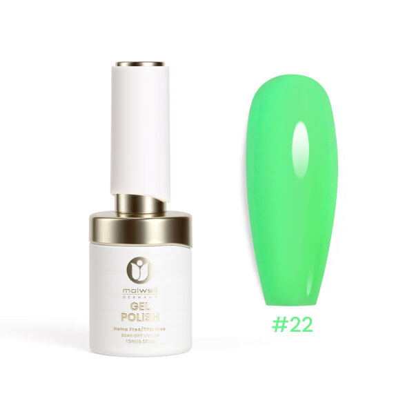 Sơn gel LED/UV Maiwell Golden #22 Neon Electric Green – Xanh Lá Neon Rực Rỡ