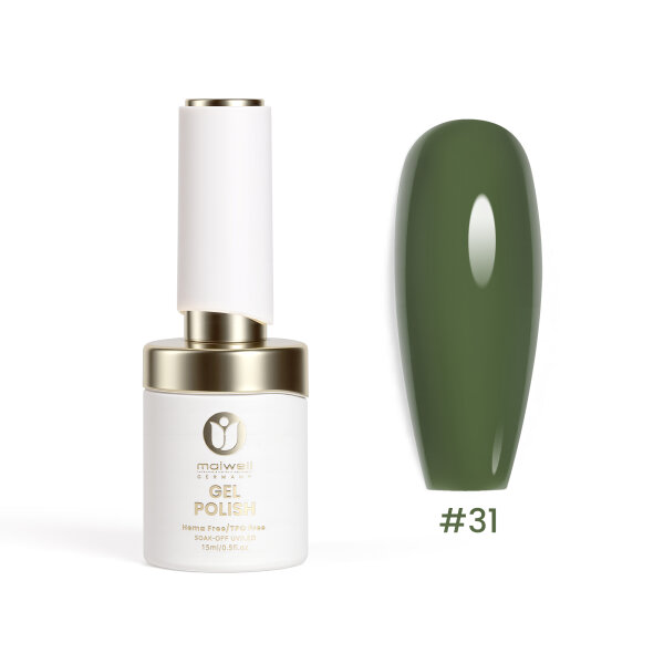maiwell LED/UV gel polish Golden #31 Warm Olive Green – Elegant Olive Green