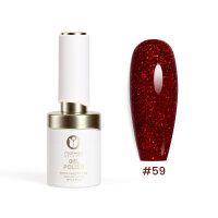maiwell LED/UV gel polish Golden #59 Ruby Red Glitter...