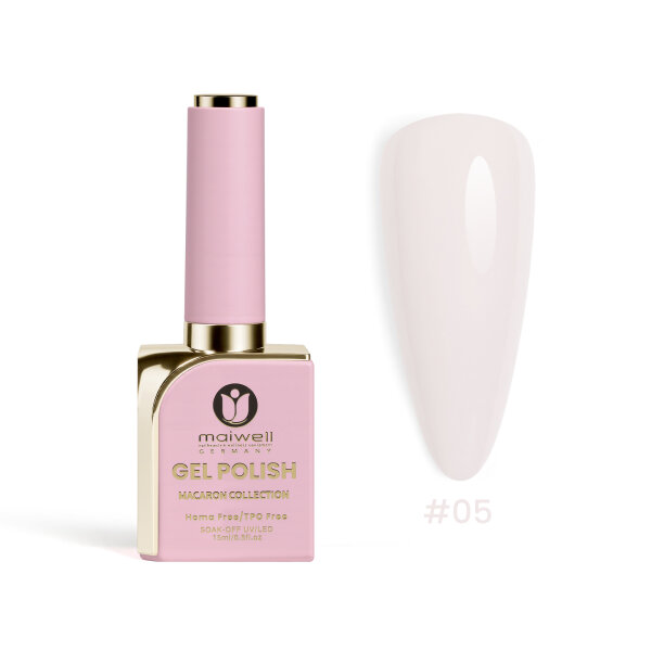 maiwell LED/UV gel polish Macaron #05 Pure Ivory – Creamy Ivory White
