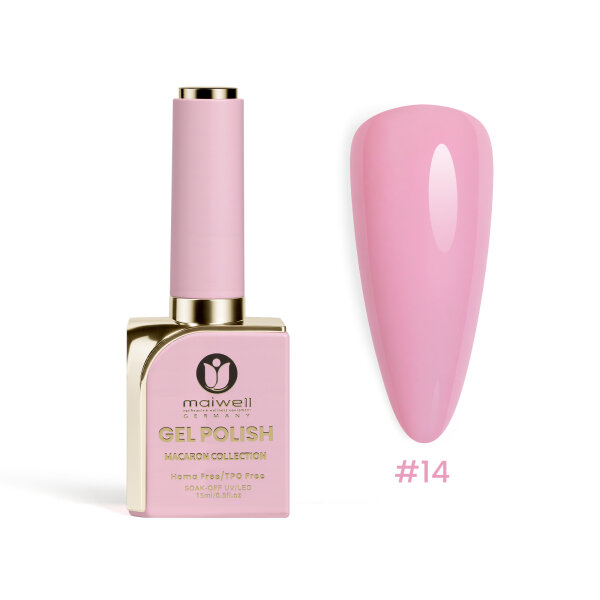 maiwell LED/UV Gellack Macaron #14 Vibrant Pink – Strahlendes Neon-Pink