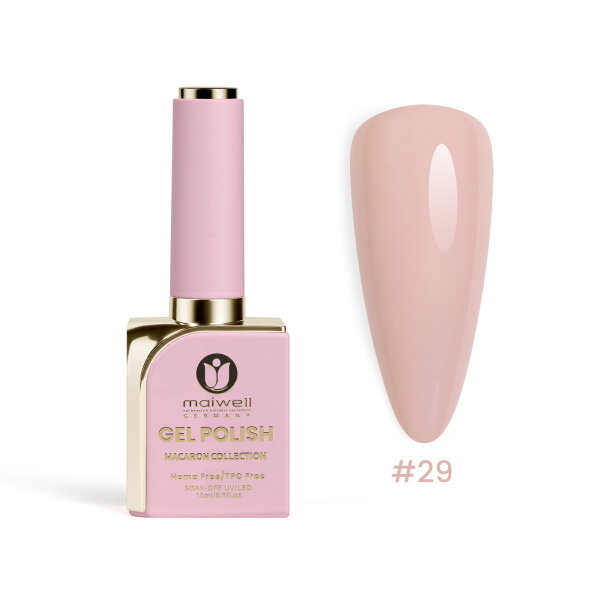 maiwell LED/UV gel polish Macaron #29 Pastel Apricot – Tender Apricot Orange