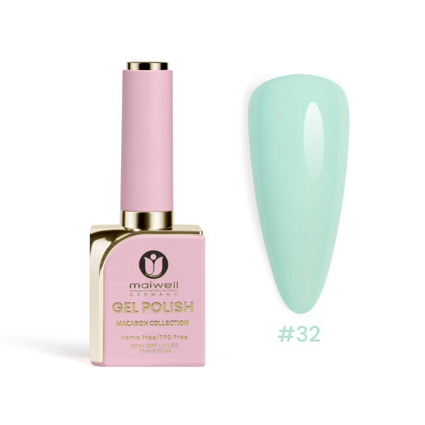 Sơn gel LED/UV Maiwell Macaron #32 Bright Mint – Xanh Bạc Hà Tươi Sáng