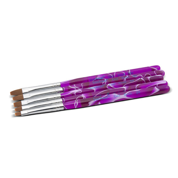 Gel Brush Set Socheal 5pcs #0-4 Purple