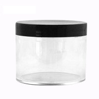 Empty Jar Transparent & Lid Black 30g
