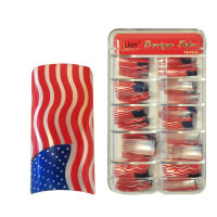 LKer Design Nail Tips USA Flag 70pcs