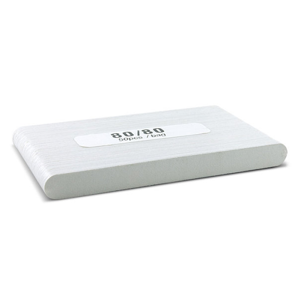 Manicure file narrow/round white grit 80/80 50pcs.