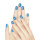 maiwell Acrylfarbe Blau mit Glitzer (Blue Glitter) 14g - Für funkelnde & maritime Nageldesigns